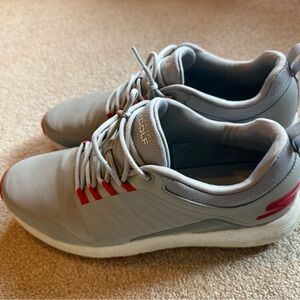 Skechers Gray and Red Women's Athletic Shoes